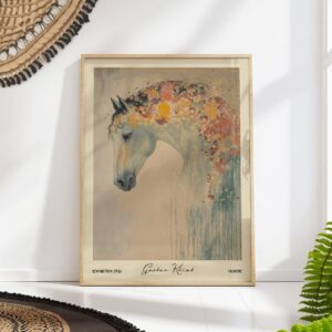 Horse Klimt Art Print