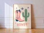 Howdy Cowgirl Boot Print