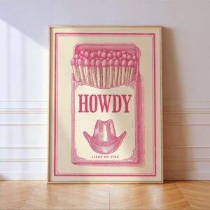Howdy Matchbox Western Print