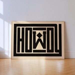 Howdy Black Diamonds Print