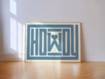 Howdy Blue Heart Print