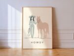 Howdy Cowgirl Minimalist Print