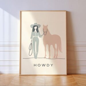 Howdy Cowgirl Minimalist Print