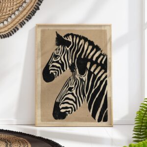 Japandi Zebra Wall Art