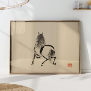 Japanese Ink Horse Print