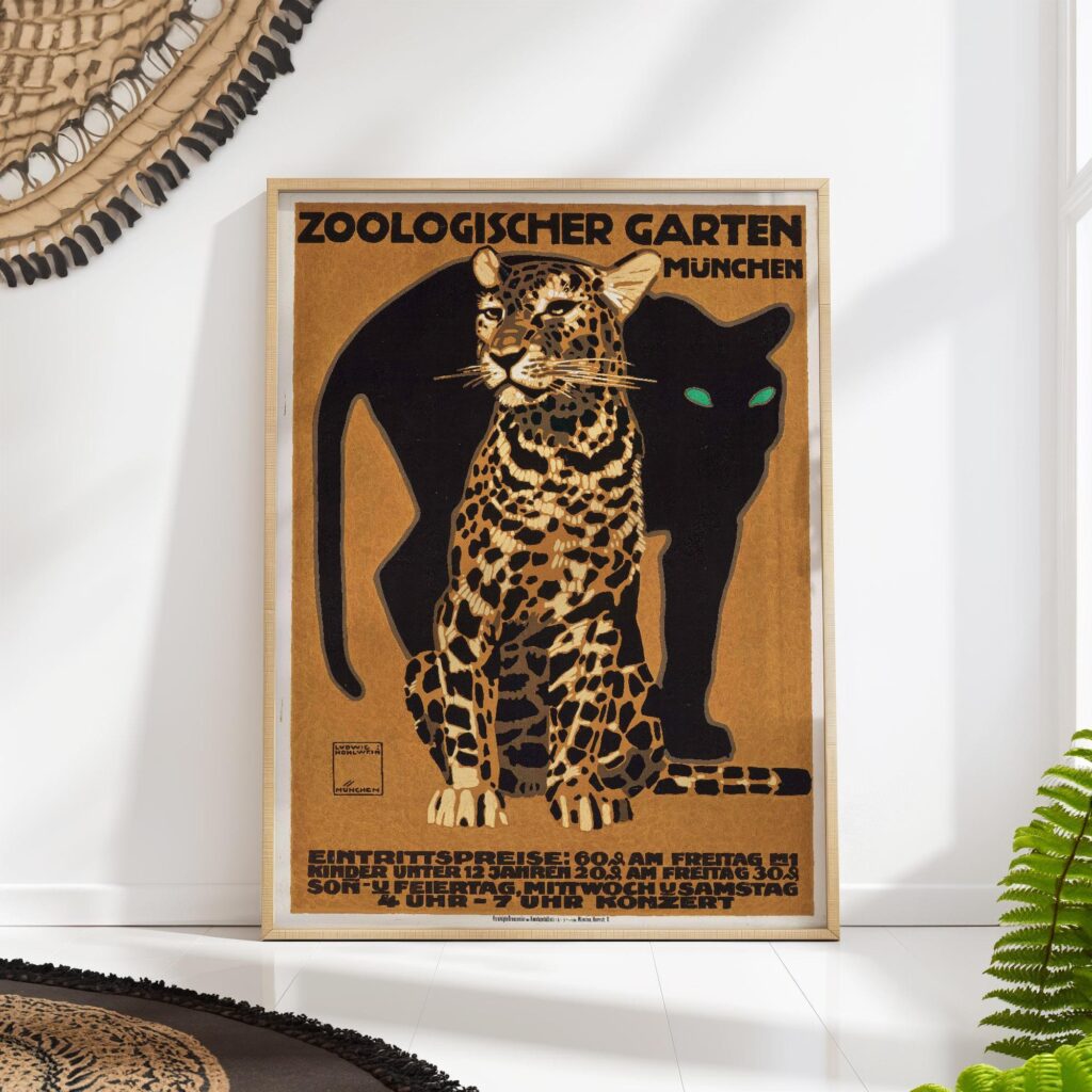 Leopard and Panther Art Print