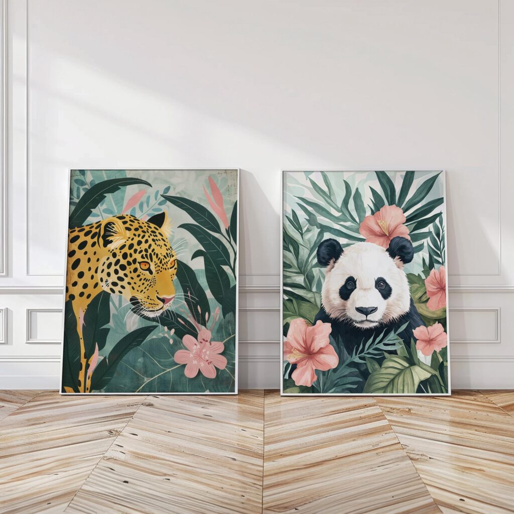Leopard & Panda Print Set Leopard & Panda Print Set
