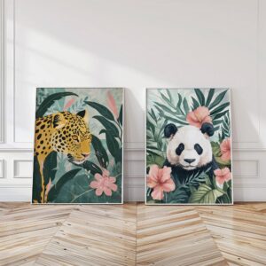 Leopard & Panda Print Set