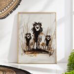 Lion Family Wall Art