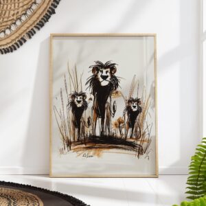 Lion Family Wall Art