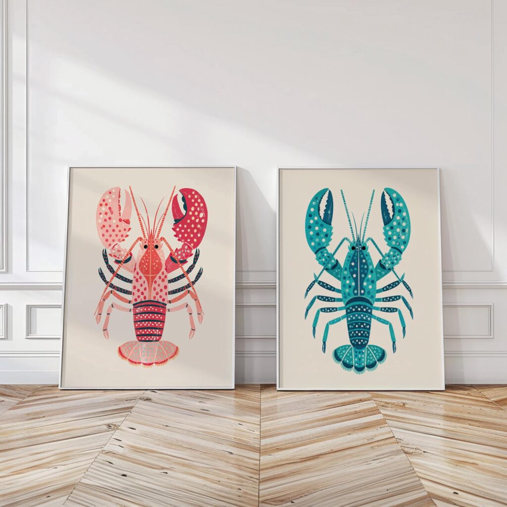 Lobster Set of 2 Prints Lobster Set of 2 Prints