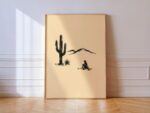 Lonely Cowboy Desert Western Print