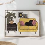 Mid-Century Modern Pug Art Print