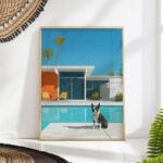 Mid Century Pool House Poster