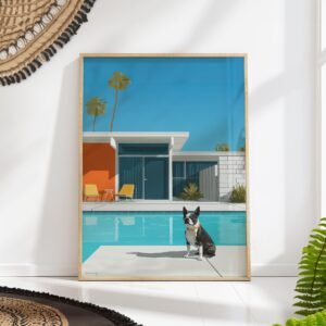 Mid Century Pool House Poster