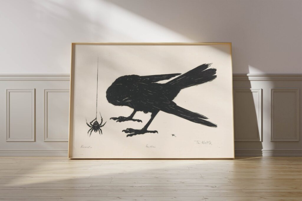 Minimalist Crow Art Print Minimalist Crow Art Print