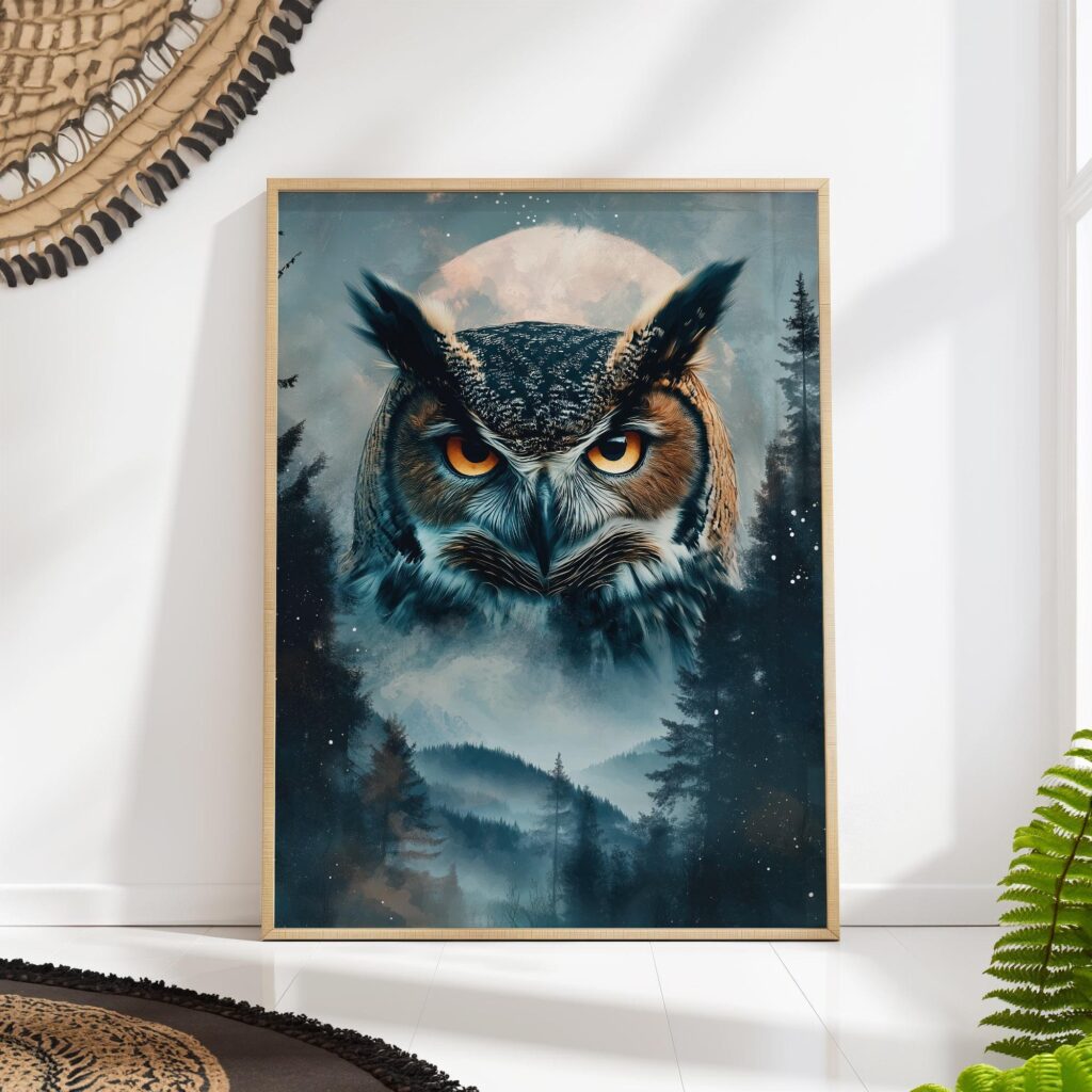 Mystical Owl Moon Print