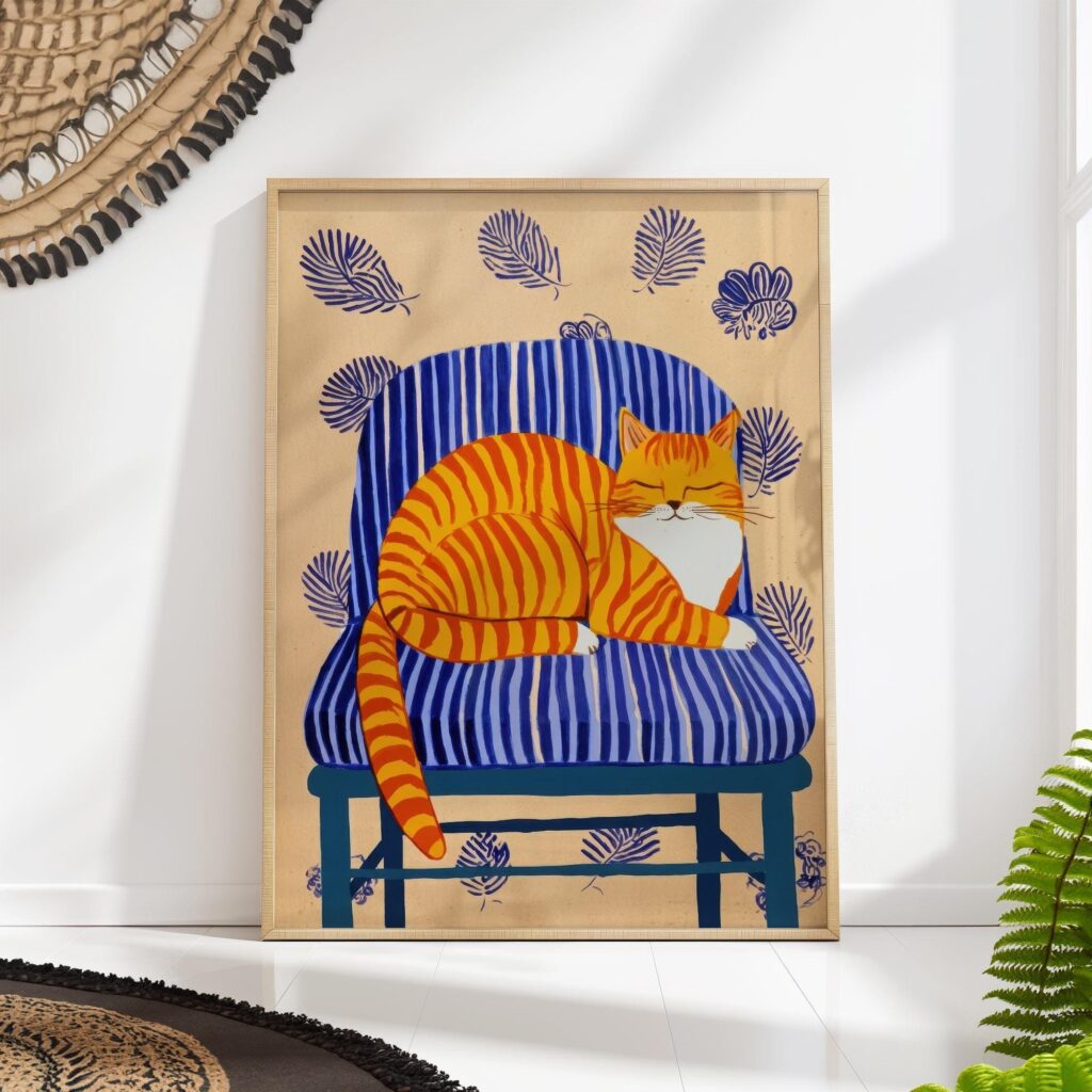 Orange Tabby Cat Print Orange Tabby Cat Print