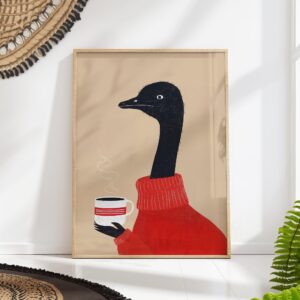 Ostrich Coffee Print