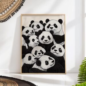Panda Party Art Print