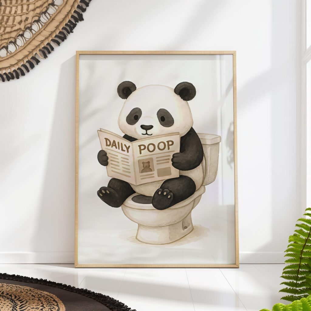 Panda Toilet Humor Art Print Panda Toilet Humor Art Print
