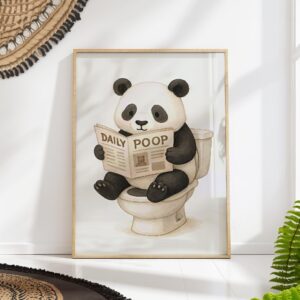 Panda Toilet Humor Art Print