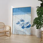 Pastel Blue Oyster Shell Art Print