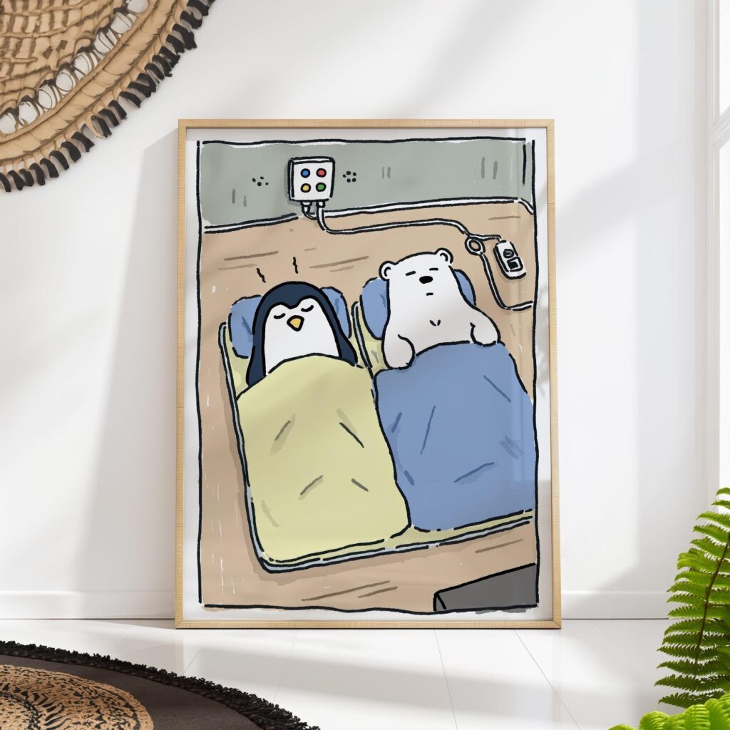 Penguin and Bear Nursery Print Penguin and Bear Nursery Print