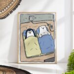 Penguin and Bear Nursery Print