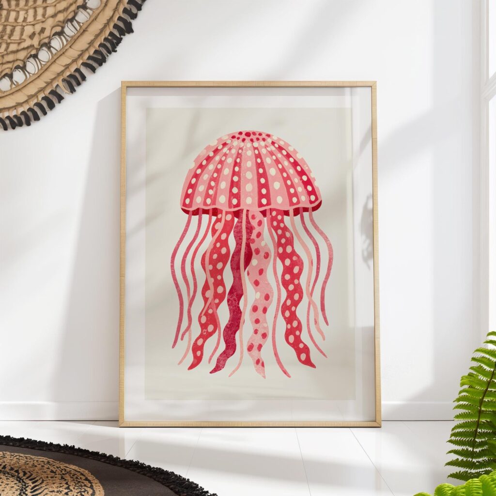 Pink Jellyfish Print