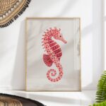 Pink Seahorse Print
