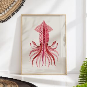 Pink Squid Print