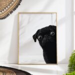 Pointillism Pug Wall Art