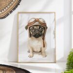 Pug Aviator Poster