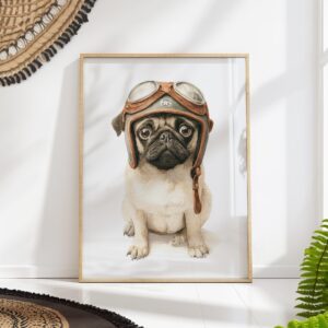 Pug Aviator Poster