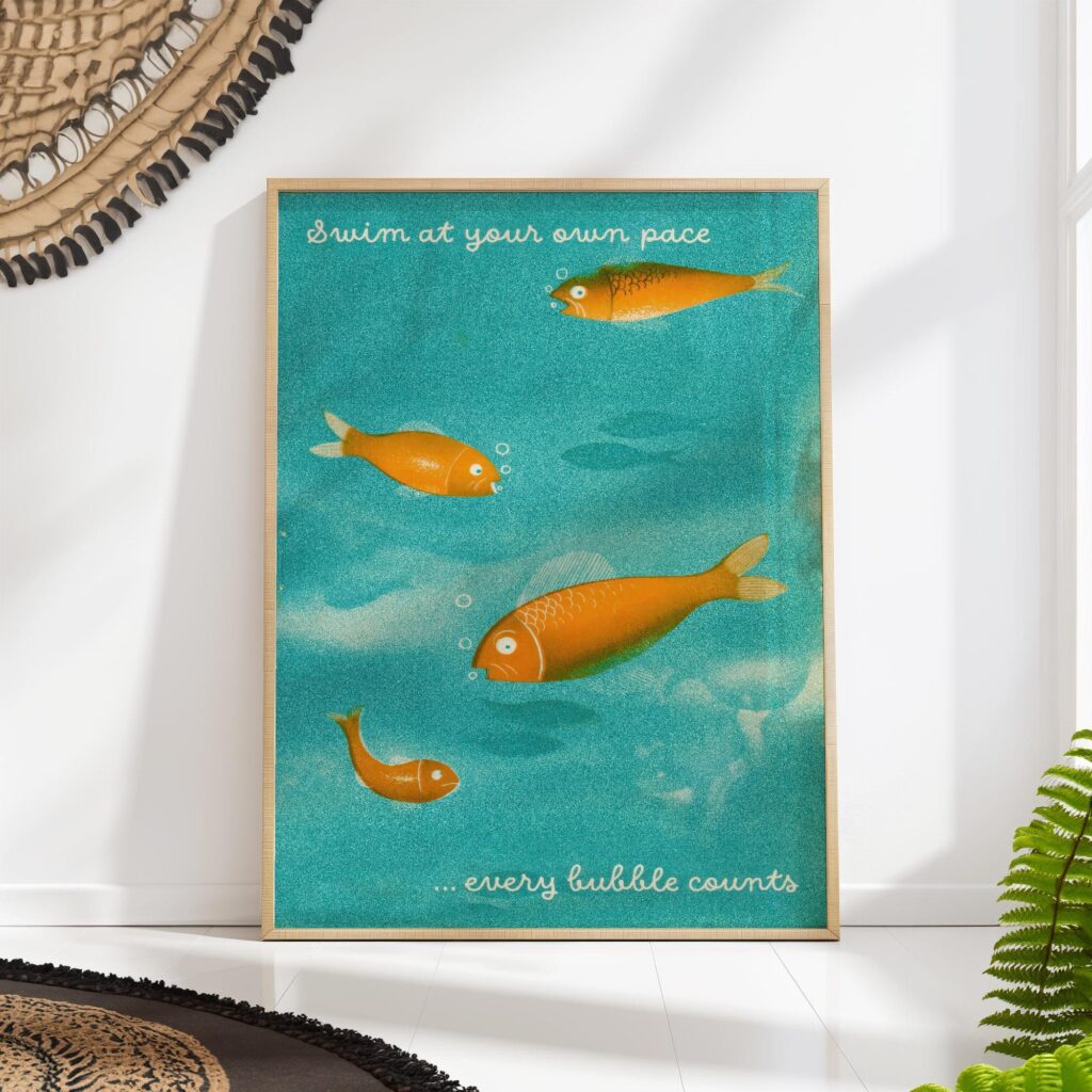 Retro Fish Print Retro Fish Print