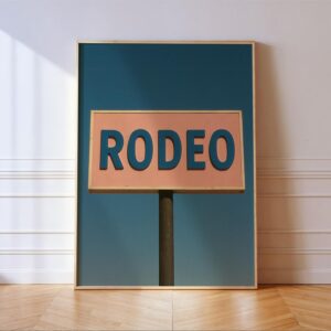 Retro Rodeo Sign Poster