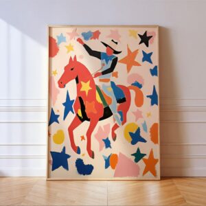 Rodeo Mid Century Poster