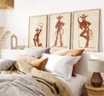Rust Cowgirl Set of 3 Prints