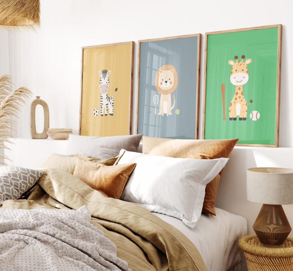 Safari Animals Sports Nursery Art Prints Safari Animals Sports Nursery Art Prints