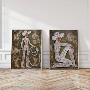Set Of 2 Cowgirl Art Prints
