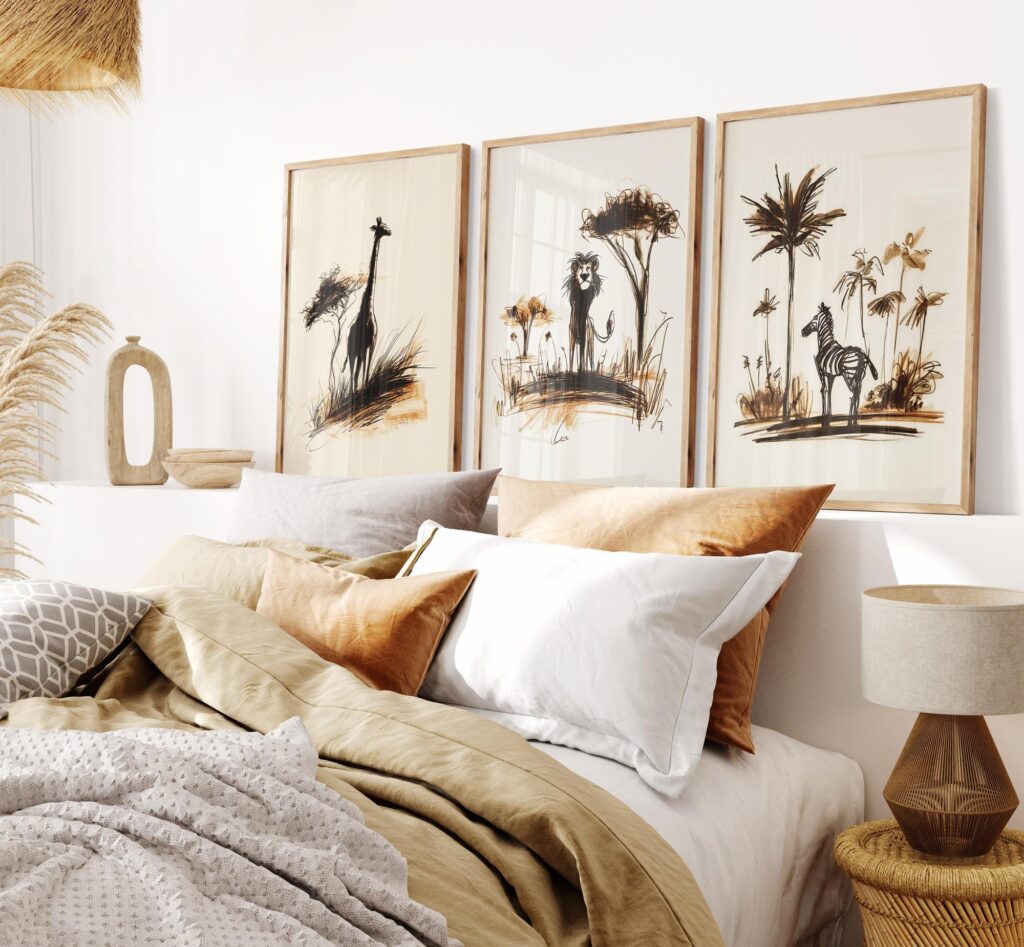 Set Of 3 Safari Art Prints Set Of 3 Safari Art Prints