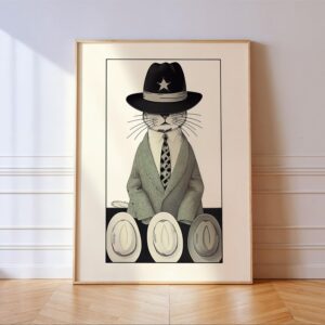 Sheriff Cat Print