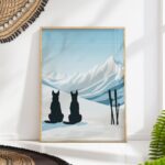 Ski Dogs Winter Art Print