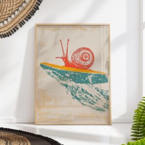 Snail Surf Print