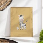 Soccer Zebra Nursery Print