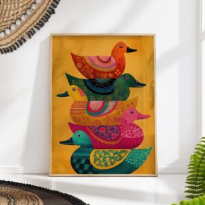 Stacked Ducks Art Print