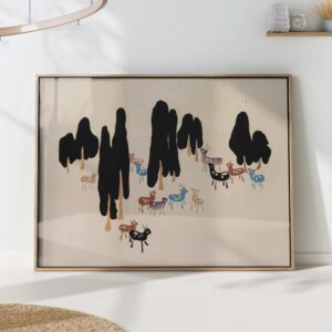 Stag and Deers Nursery Art Print