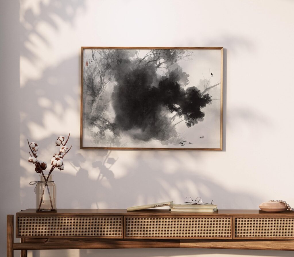 Sumi-e Ink Landscape Print Sumi-e Ink Landscape Print