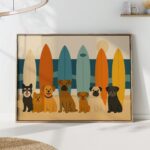 Surf Dog Art Print